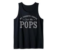 Mens My Favorite People Call Me Pops Vintage Tank Top