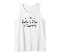 Mens My First Father's Day 2026 New Dad Celebration Graphic Tank Top