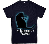 Men's My Patronus is A Flerken T-Shirt, Aliens Goose The Cat Adult Tee Top Top T-Shirt Short Sleeve(Large)