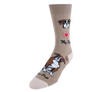 Men's My Pup Crew Novelty Socks, Boxer