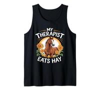 Mens My Therapist Eats Hay Horse - Funny Equestrian Horses Lover Tank Top