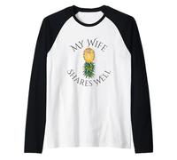 Mens My Wife Shares Well Swinger Lifestyle Naughty Adult Humor Raglan Baseball Tee