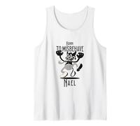 Mens NAEL - Cool Boy Name with Cute Devil - Born to Misbehave Tank Top