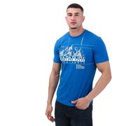 Men's Napapijri S Frame Crew T-Shirt in Blue