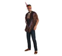 Mens Native American Costume Tribe Wild West Indian Adult Halloween Fancy Dress