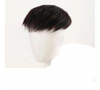 Men's Natural Black Short Wigs Straight Wig Hair Clip-on Toupee Hair Men The Top of The Head Wigs Replacement Wigs-BF141-2