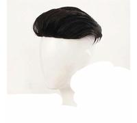 Men's Natural Black Short Wigs Straight Wig Hair Clip-on Toupee Hair Men The Top of The Head Wigs Replacement Wigs-BF139-2