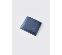 Mens Navy BHM Script Debossed Wallet, Navy ONE SIZE