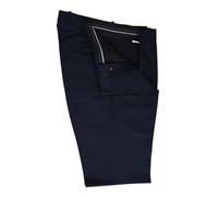 Mens Navy Blue Trousers Smart Flat Fronted Work Slim Fit Sta Press Formal Pants (UK, Numeric, 42, Regular, Regular, Navy Blue)