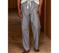 Men's Navy Cotton Striped Lounge Pants - Size: XXL - Savile Row Company
