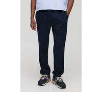Mens Navy Elasticated Waist Tapered Smart Woven Jogger, Navy M