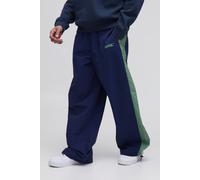 Mens Navy OFCL Side Panel Parachute trousers, Navy M