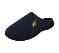 Mens Navy ROSEBANK Danny Stag Indoor/Outdoor Slip On Mule Slippers