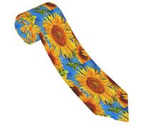 Men'S Neck Tie Sunflowers Vincent Van Gogh Wedding Tie Casual Novelty Tie Soft Necktie For Uniform Celebration Formal Business