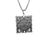 men's necklace Ancient Style New Popular Creative Palm Letters Square Brand Skull Pattern Shape Halloween for Men and Women