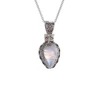 men's necklace and Exquisite Drop Shape Lace Blue Moonlight Pendant Necklace for Women Elegant Charm Jewelry Girls Gift