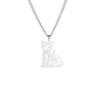 Men's necklace fashion accessories,Gothic Skeleton Spooky Necklace Witch Pentagram Kitten Necklaces Punk Hip-hop Party Jewelry