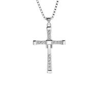 Men's Necklace Fast Vin Diesel Cross Pendant Men’s Celebrity Gift for Him