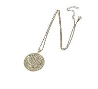 Men's necklace Gold Color Holy Spirit Pendant Ladies Men Casual Zircon Chain Necklace Religious Jewelry Gift gift