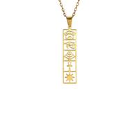 Men's necklace Hieroglyphs Cartouche Necklace Egyptian Eye of Horus Egypt Goddess Wing Necklaces Spiritual Jewelry gift