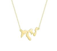 men's necklace Large Lakes Map Necklace Delicate Geometric Link Statement Small Pendant Remembrance Birthday Gift