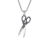 men's necklace Punk Creative Barber Stainless Steel Scissors Pendant Necklace Men's Hip Hop Rock Biker Necklaces Jewelry Gifts