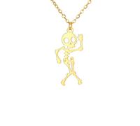 Men's necklace Punk Evil Skeleton Necklace for Women Men Terror Skull Zombie Pendant Chain Halloween Party Jewelry Gift gift