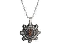 men's necklace Retro Gothic Mechanical Gear Heart Pendant Necklace Men's Personalized Punk Hip Hop Cool Halloween Jewelry Gift
