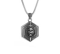 men's necklace Retro Gothic Skull Ghost Head Holy Sword Pendant Necklace Suitable for Men and Women Personalized Halloween Party Jewelry Gifts