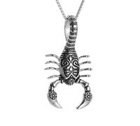 men's necklace Retro Gothic Twelve Constellations Scorpio Scorpion Pendant Necklace Men's Personality Punk Rock Party Jewelry Gift