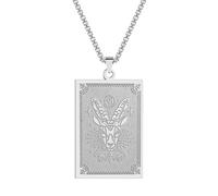 men's necklace Stainless Steel Capricorn Pendant Necklace Zodiac Necklace Twelve Constellations for Men and Women