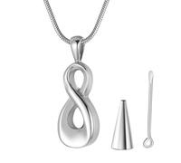 men's necklace Stainless Steel Cremation Jewelry for Ashes Pendant Infinity Love Keepsake Urn Necklace Funeral Pendant Ashes Locket