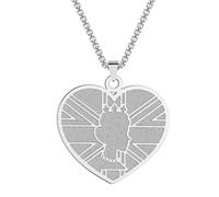 men's necklace Stainless Steel Statement Necklace Queen II Pendant Necklace Wedding Gift
