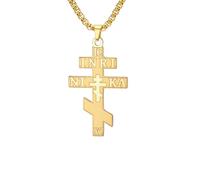 Men's necklace The Orthodox Church Cross Pendant Necklace Vintage Religious t Necklaces Christian Prayer Jewelry gift