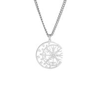 Men's necklace Viking Symbol Compass Necklaces for Men Vintage Norse Odin Totem Pendant Moon Jewelry Gift gift