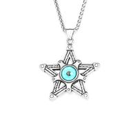 men's necklace,Vintage Pentagram Star Pendant Necklace For Man Fashion Domineering Devils Eye Necklaces Party Jewelry,Personalized Gift