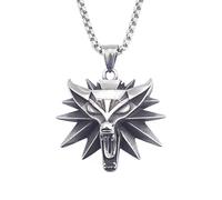 mens necklace Wizard 3 Wolf Head Pendant Retro Style Geralt of Rivia Men's Necklace Popular Medieval Witcher Jewelry teachers gifts