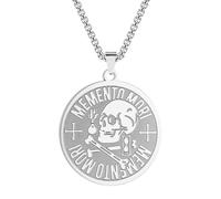 Men's necklace women Steampunk Skull Necklace For Men Jewelry Memento Mori Philosophy Stoic Amor Fati Pendant Necklace