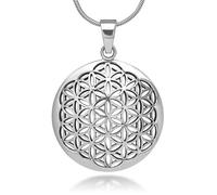 Men's necklace, women's fashion Flower of Life Mandala Necklace for Women Pendant Sacred Geometry Aesthetic Choker Fashion Jewelry Gifts Link Chain