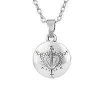 Men's necklace, women's fashion Love Talisman Chain Necklaces Hand Stamped Vodoun Lwa Hoodoo Ezili Freda Voodoo Loa Veve Pendant Amulet Necklace