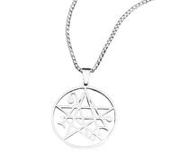 Men's necklace, women's fashion Necronomicon Necklace Men Satan Pendant LOVECRAFT CTHULHU patch satan PIN jewelry bijoux homme