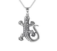 men's necklaces，3D Dot Hauseidechse Eidechse Personality Men Pendant Necklace Alternative Fashion Men Pendants Neck Chain Jewelry