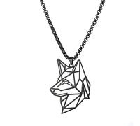 men's necklaces,Bear Wolf Tiger Leopard Dog Lion Animal Pendant Necklace Statement Box Chain Male Men Necklaces Jewelry