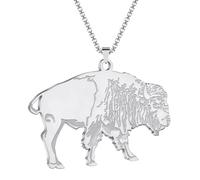 men's necklaces,Bison Ornament Great Plains Giant Buffalo Bison Pendant Necklace For Men Women