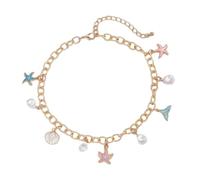 men's necklaces,Boho Sweet Imitation Pearl Starfish Fish Tail Pendant Chokers Necklaces for Women Gold Color Clavicle Chain Summer Beach Jewelry
