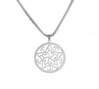 Men's Necklaces, Classic Men's Necklace Women's Jewelry Pendant Necklace Hollow Pattern Five Pointed Star Pendant Necklace in The Ring