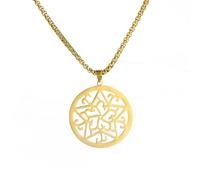 Men's Necklaces, Classic Men's Necklace Women's Jewelry Pendant Necklace Hollow Pattern Five Pointed Star Pendant Necklace in The Ring