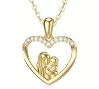 men's necklaces friendship necklace Mother Daughter/Mother Son Heart-shaped Pendant Necklace for Mom Thanksgiving Holiday Giftin A Niche Style
