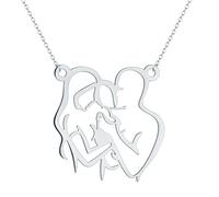 men's necklaces friendship necklace Women's Clavicle Choker Family Hugging Necklace Mom Dad and Baby Pendant Chains Mother's Day Gifts Jewelry