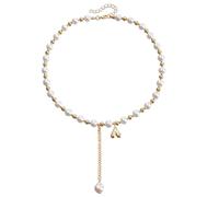 men's necklaces friendship necklace women's fashion mixed pearl imitation beaded heart pendant women's fashion jewelry choice.